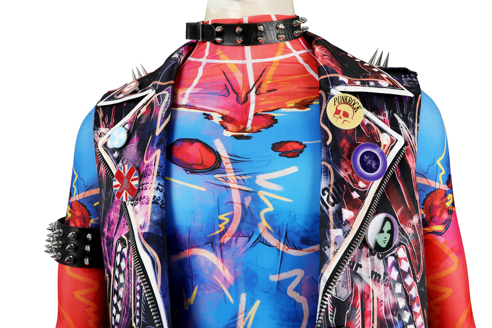 Spider-Man: Across The Spider-Verse Spider-Punk Hobart 'Hobie' Brown  Cosplay Costume Halloween Costume Sets DC Movie 5200