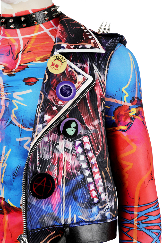 Spider-Man: Across The Spider-Verse Spider-Punk Hobart 'Hobie' Brown  Cosplay Costume Halloween Costume Sets DC Movie 5200