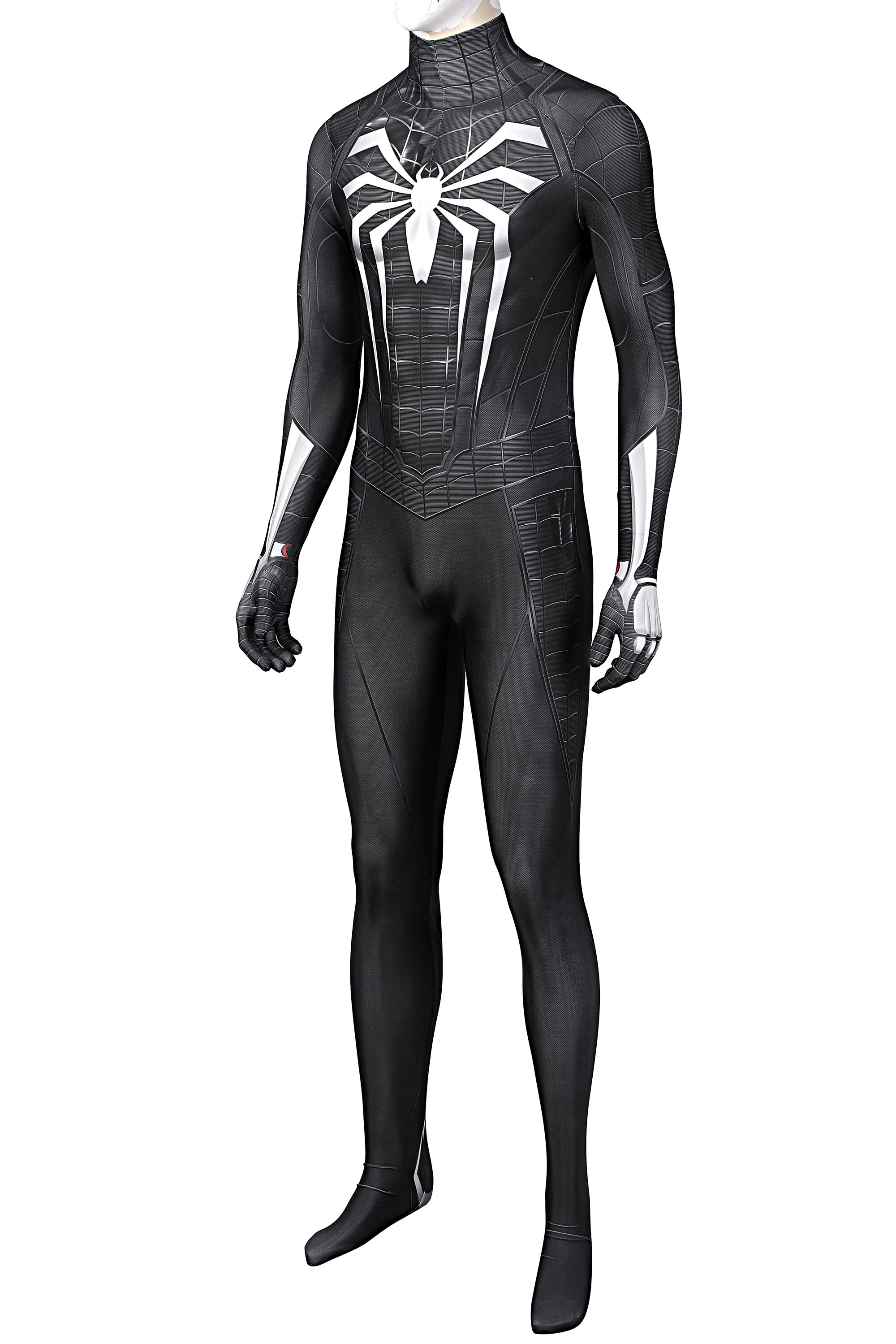 Movie Symbiote Black Suit Spider-Man in Marvel's Spider Man Miles Morales PS5 Cosplay Costume Halloween Costume Sets J21039BA 
