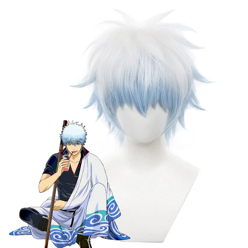Gintama Sakata Gintoki Cosplay Wigs