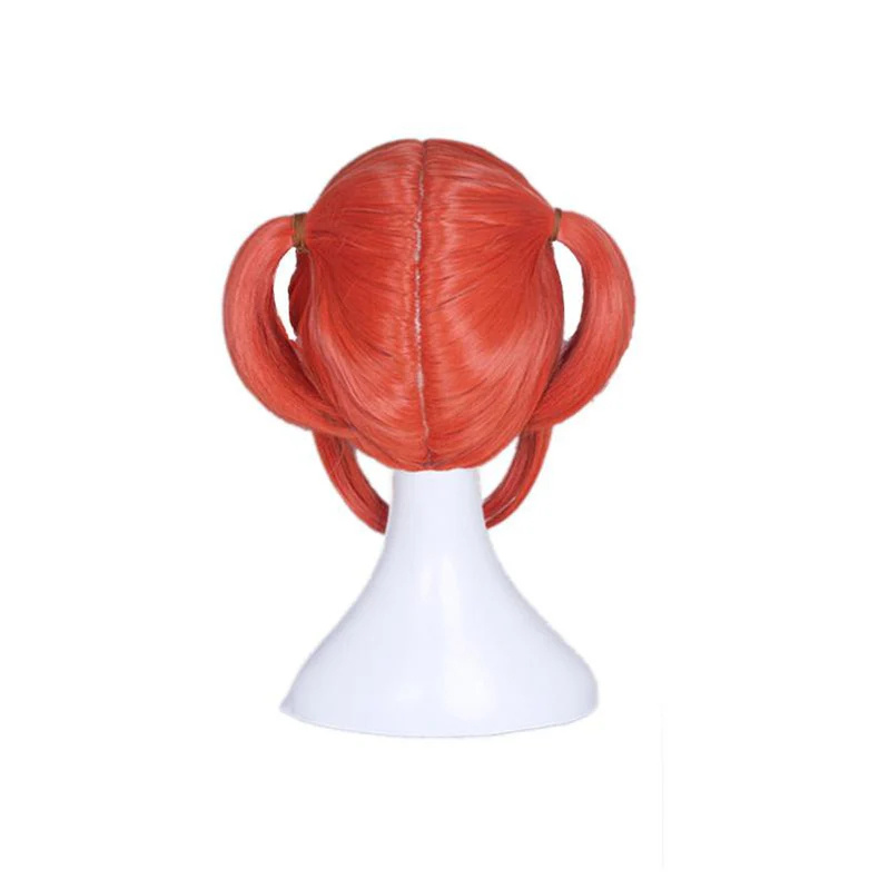 Anime Gintama Kagura Short Orange Red Cosplay Wigs