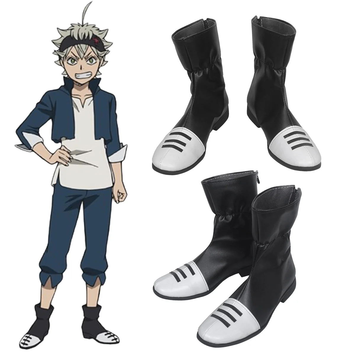 Black Clover Asta Black Shoes Cosplay Boots