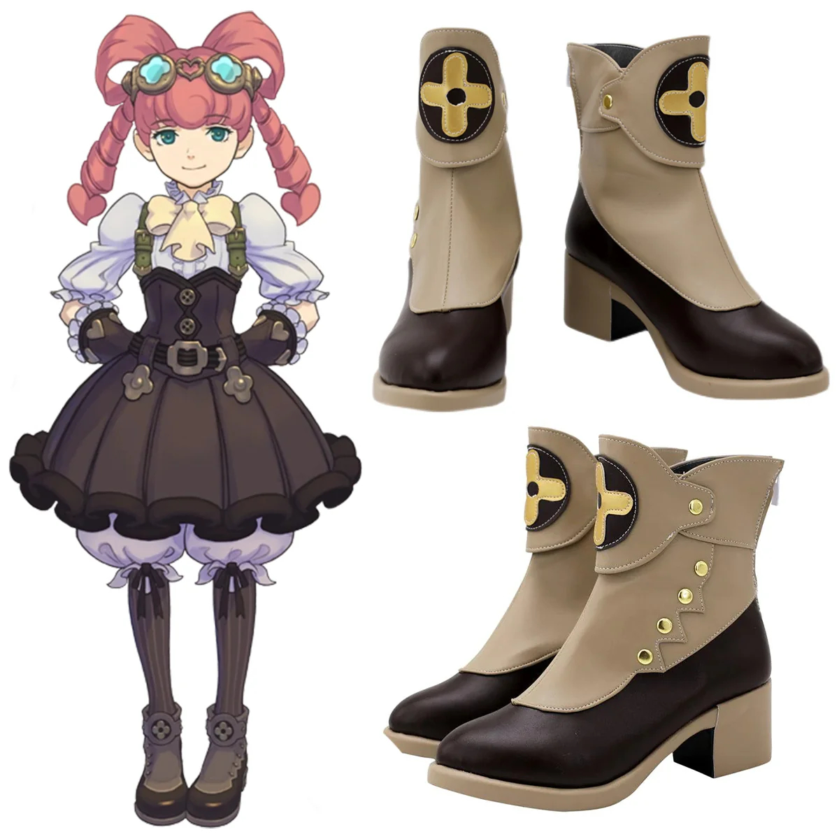 The Great Ace Attorney Chronicles Precocious Docotr and Literary Young Lady Iris Wilson Black Cosplay Shoes