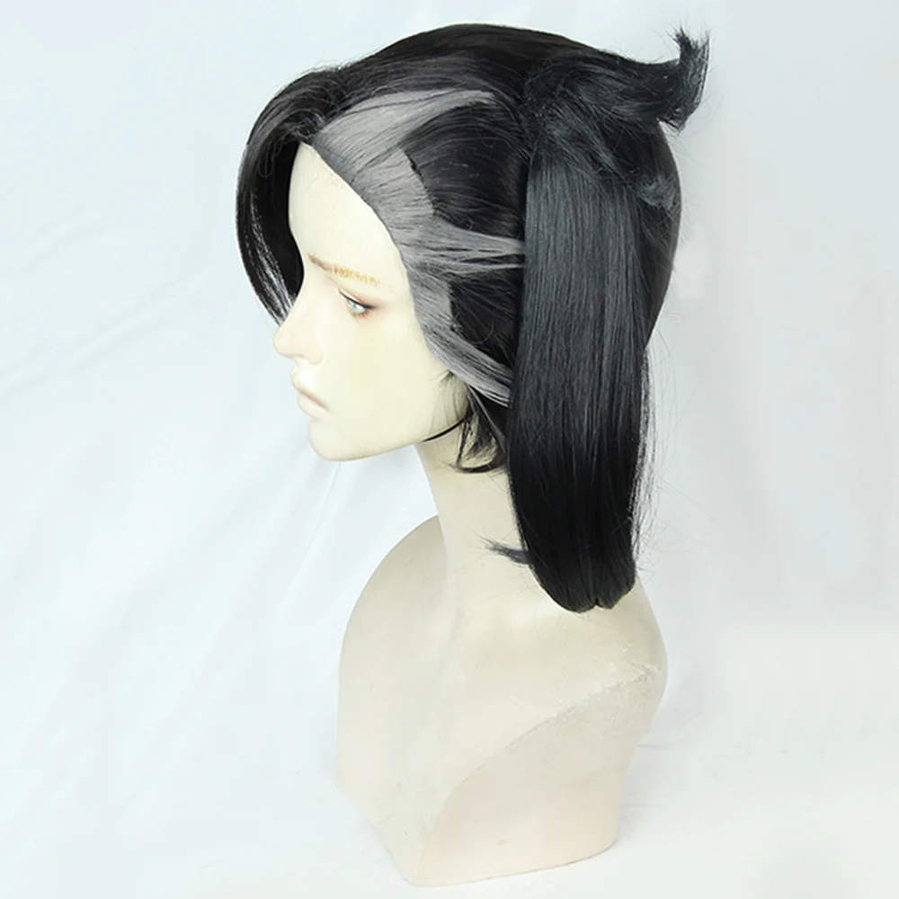 PM Sword And Shield Marnie Black Grey Cosplay Wig