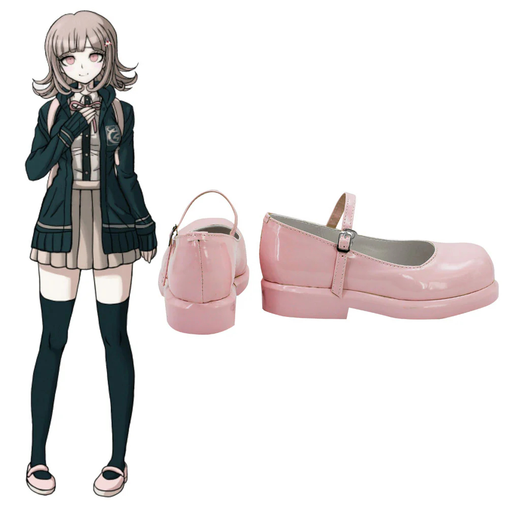 Danganronpa 2 Chiaki Nanami Pink Cosplay Shoes