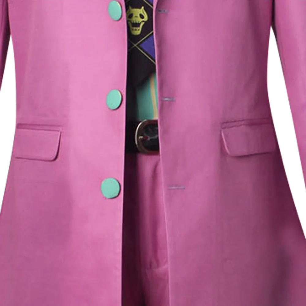 JoJo's Bizarre Adventure Yoshikage Kira Pink Cosplay Costume