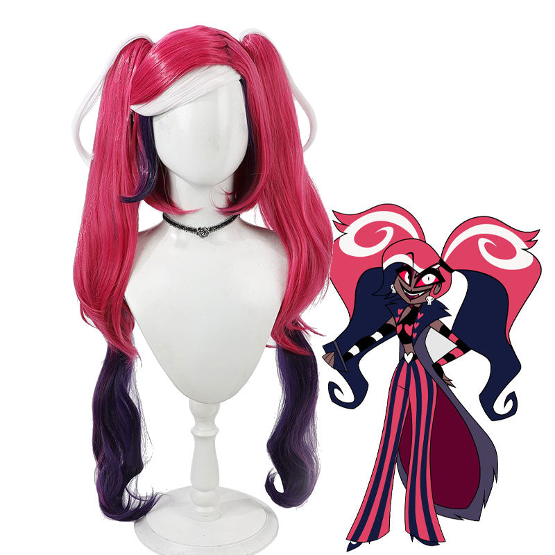 Hazbin Hotel Velvette Pink Purple Cosplay Wig