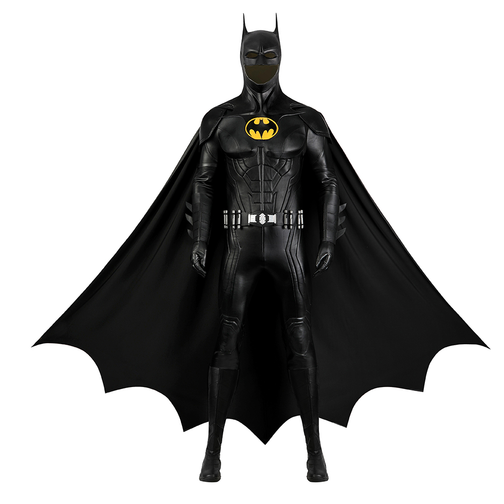 DC Movie The Flash Batman Michael Keaton Costume - Deluxe Batman Michael Keaton Cosplay With Mask 5198 