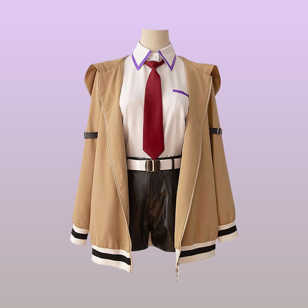 Steins Gate Kurisu Makise Brown Cosplay Costume Men Halloween Carnival Party Suit