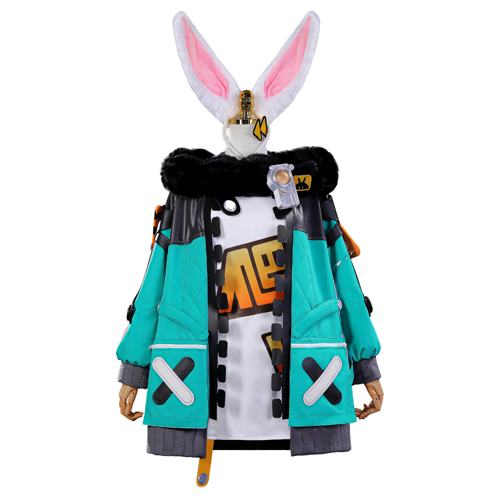 Ananta Taffy Cosplay Costume Cute Green Coat White T-shirt 