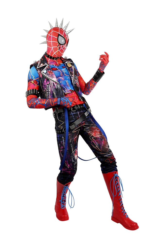Spider-Man: Across The Spider-Verse Spider-Punk Hobart 'Hobie' Brown  Cosplay Costume Halloween Costume Sets DC Movie 5200