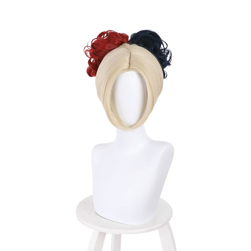 Movie Birds of Prey 2 The Suicide Squad Harley Quinn Short Mixed Blonde Cosplay Wigs