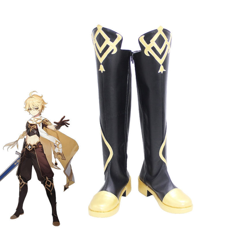Game Genshin Impact Traveler Cosplay Shoes
