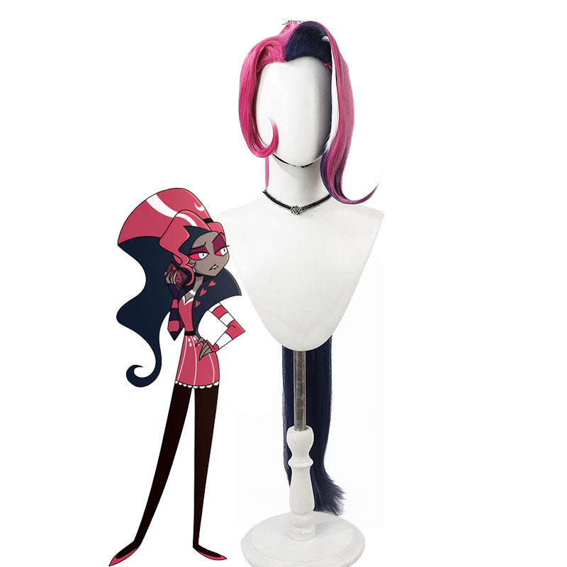 Hazbin Hotel Velvette Pink Cosplay Wig