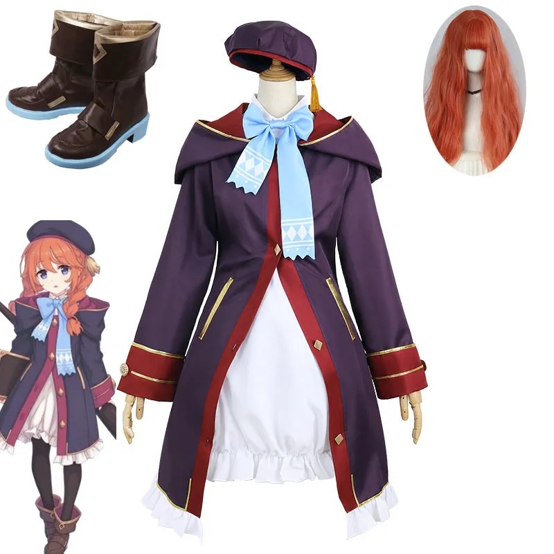 Game Princess Connect Re:Dive Uni Cosplay Costume Cute Girl Dress Cosplay Wig Shoes