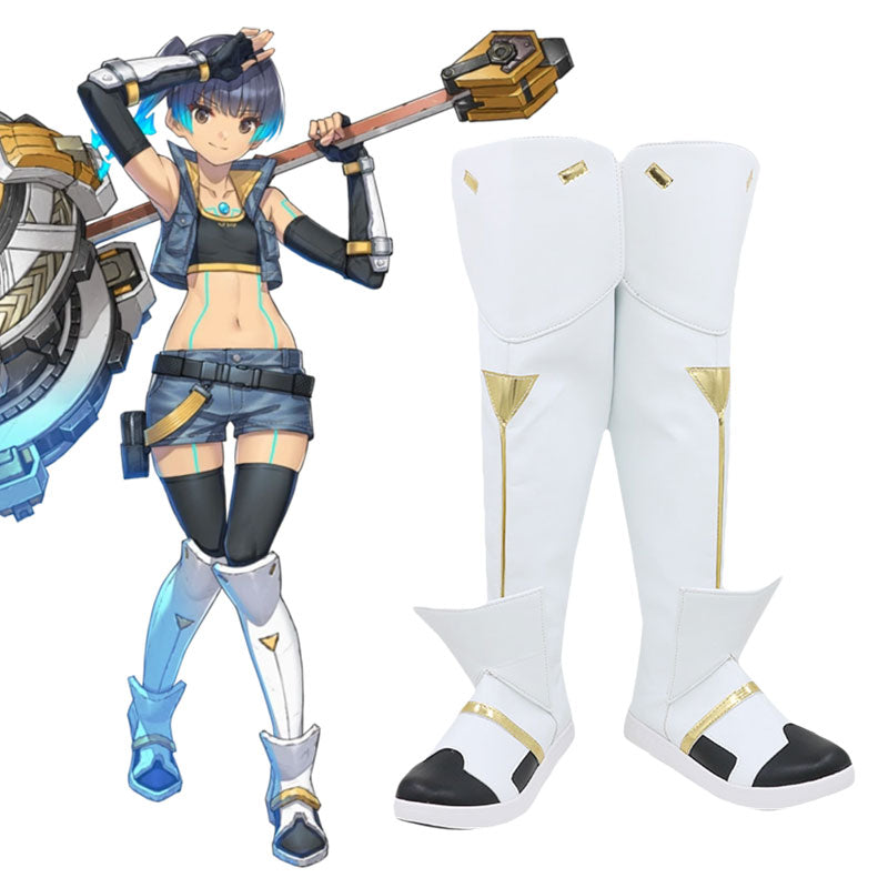 Xenoblade Chronicles 3 Sena White Black Shoes Cosplay Boots
