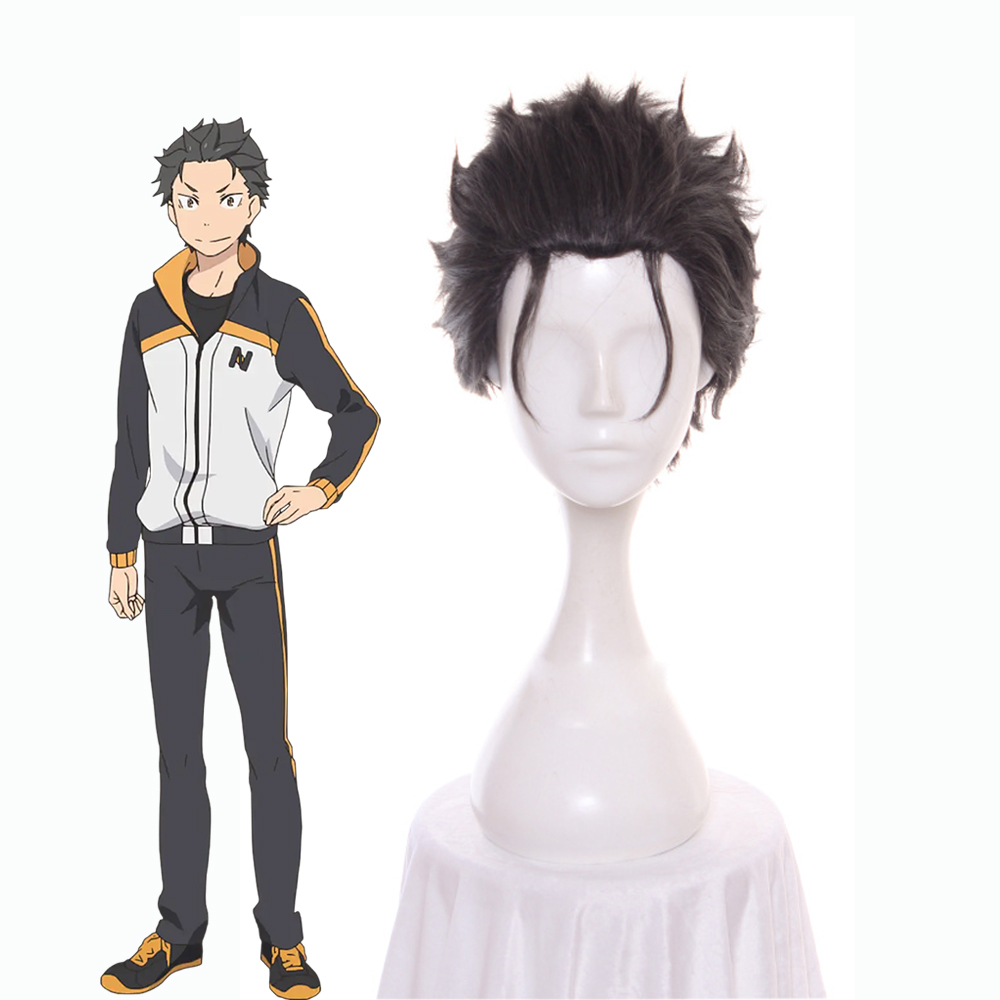 Anime Re: Life In A Different World From Zero Subaru Natsuki Cosplay Wig 30cm