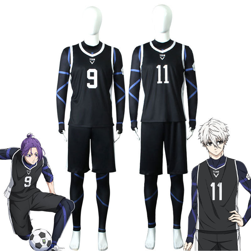 Anime Blue Lock Reo Mikage Seishiro Nagi Black Cosplay Costumes
