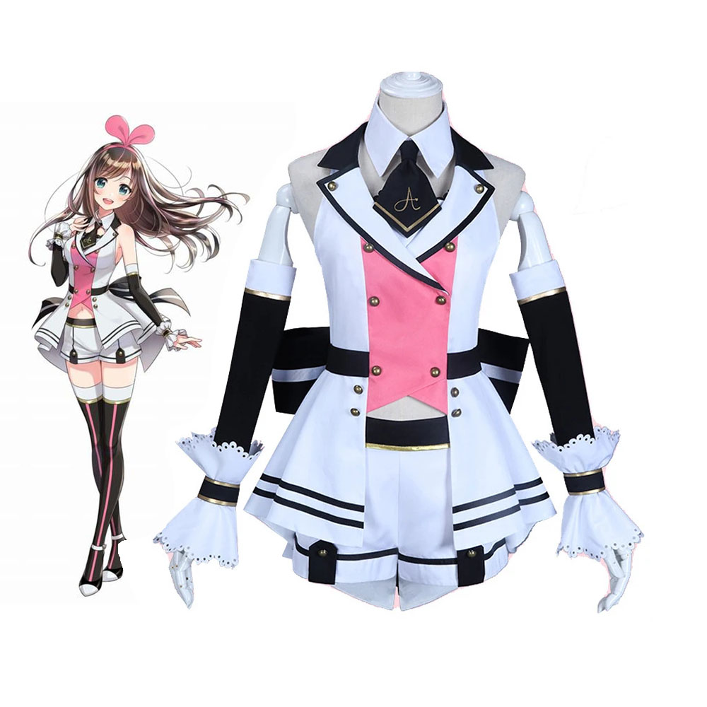 Anime Virtual YouTuber A.I. Channel/Kizuna AI Cosplay Costume Girls Sailor Uniform Cute Uniform Rabbit Ears for Halloween