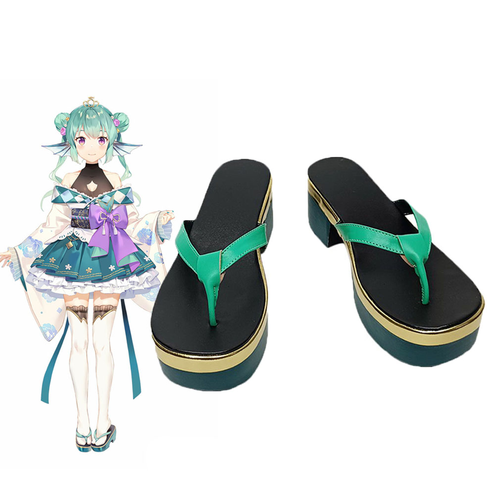 Virtual YouTuber VTuber Lazulight Finana Ryugu Kimono Costumes Shoes