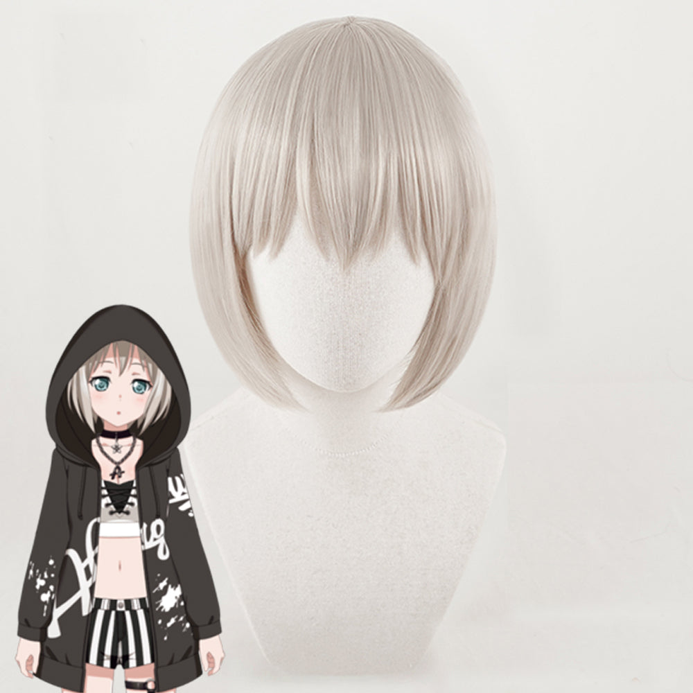BanG Dream! Aoba Moca Grey Cosplay Wig