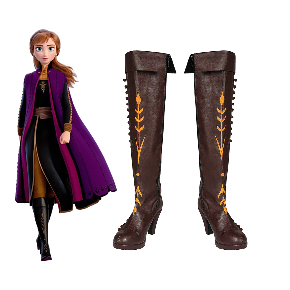 Disney Frozen 2 Anna Cosplay Shoes Boots