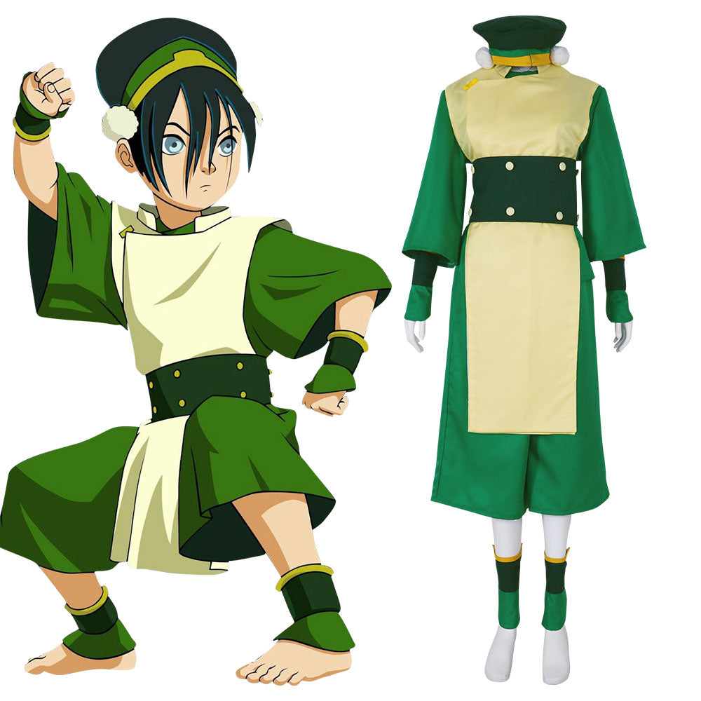 Avatar: The Last Airbender Toph Beifong Costume cosplay verde