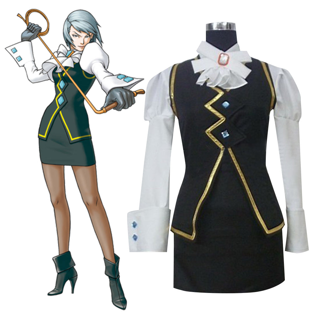 Ace Attorney Gyakuten Saiban Franziska von Karma Cosplay Costume