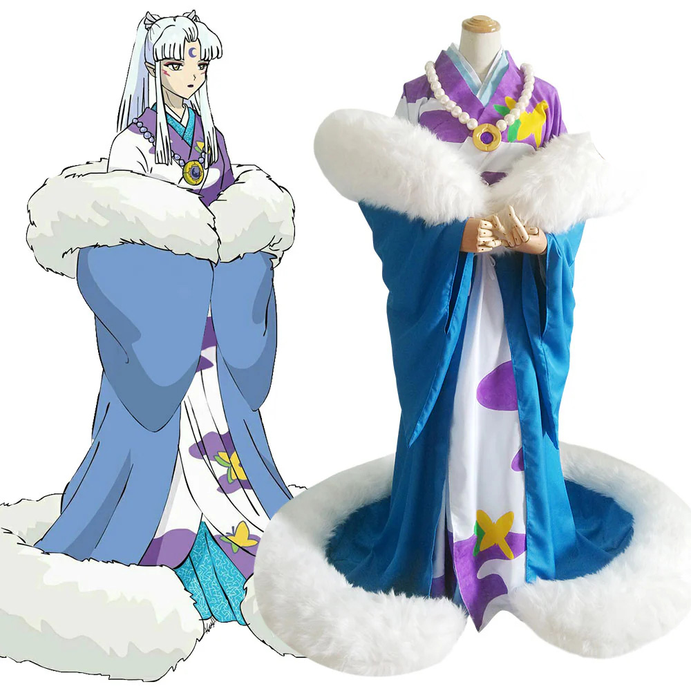 Inuyasha Sesshomaru's mother Inu no Kami Cosplay Costume