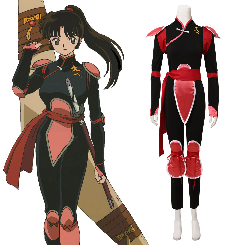 Inuyasha Sango Black Shoes Cosplay Costume