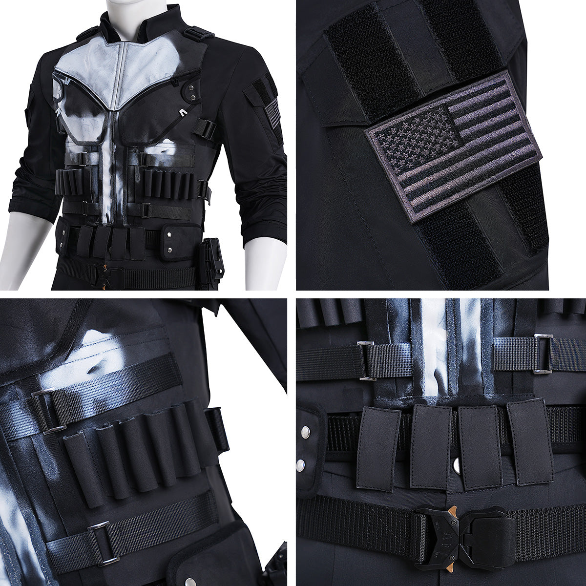 Daredevil: Born Again Daredevil Frank Castle The Punisher Cosplay Costume