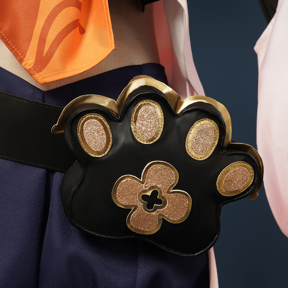 Game Genshin Impact Diona Cosplay Costume Wig Ears Katzlein Cocktail Bartender Cat's Tail Uniform Hair Hat Bottle Belt Halloween