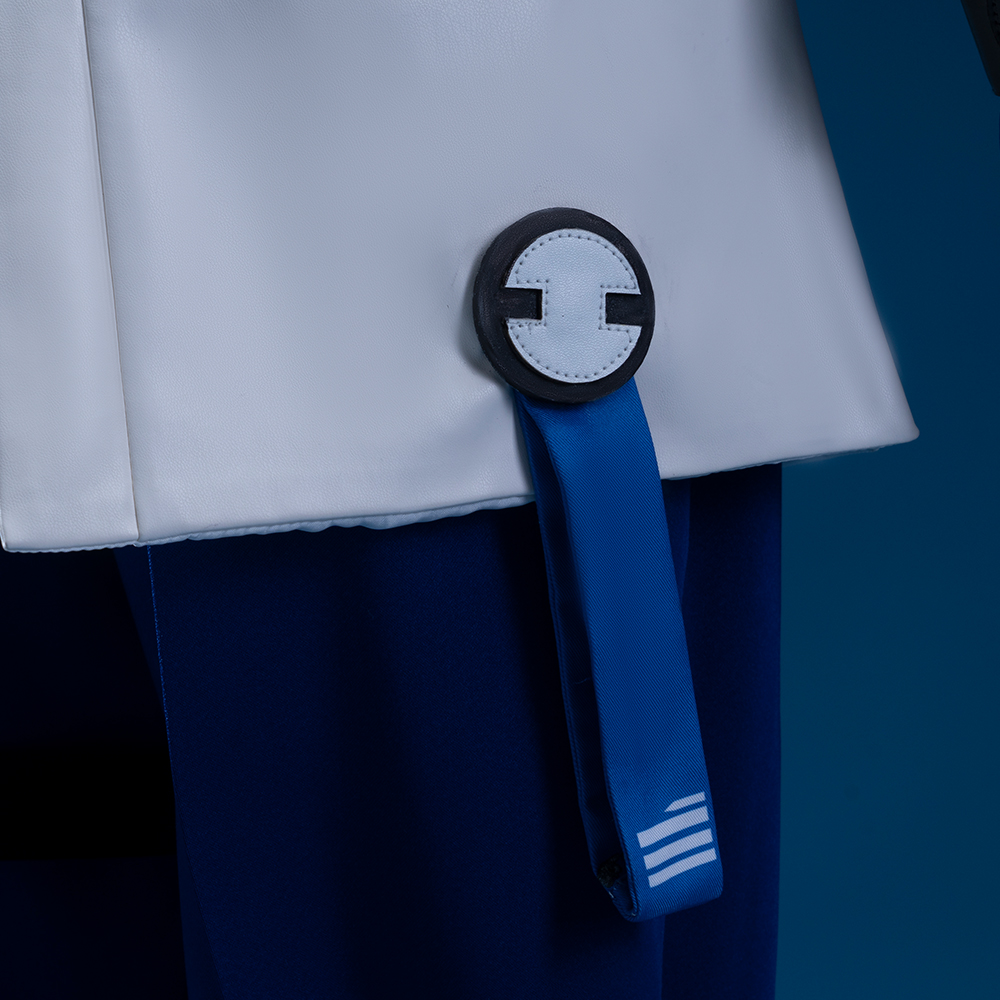 Game Honkai: Star Rail Alan Cosplay Costume Full Set Stretch Pu Leather Blue Outfit R20230138