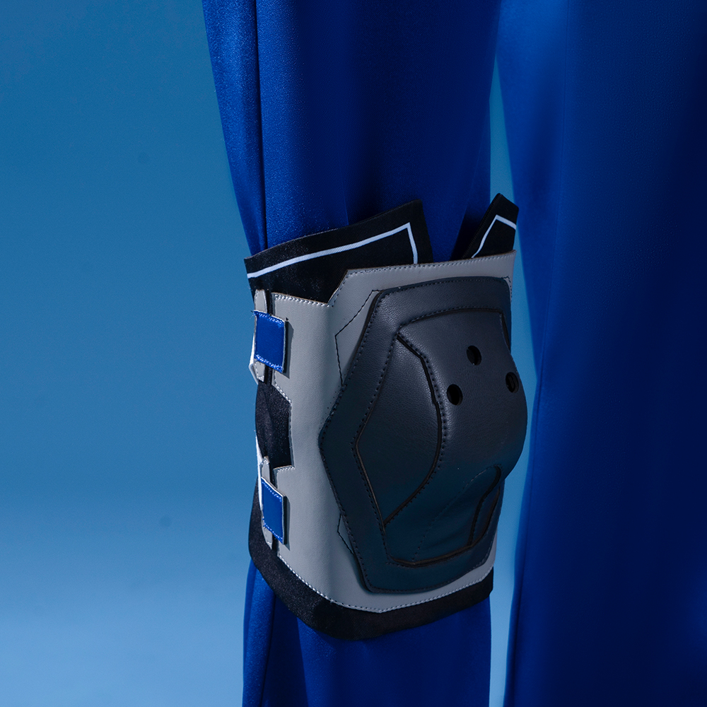Game Honkai: Star Rail Alan Cosplay Costume Full Set Stretch Pu Leather Blue Outfit R20230138
