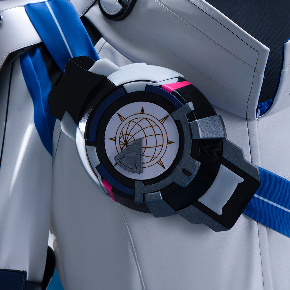 Game Honkai: Star Rail Alan Cosplay Costume Full Set Stretch Pu Leather Blue Outfit R20230138