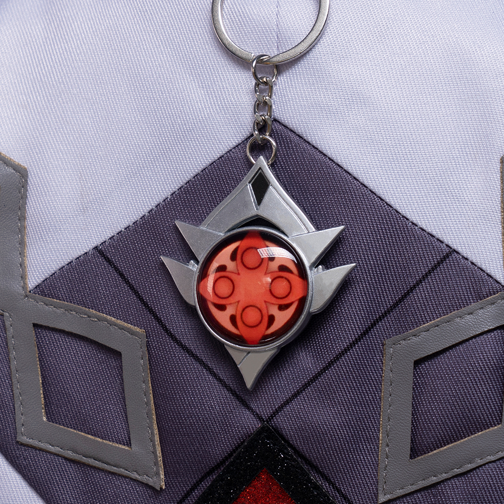 Genshin Impact The Knav Arlecchino Cosplay Costume Cape  Wig Gloves Earrings  Shirt  Eleven Fatui Harbingers  Fur Collar