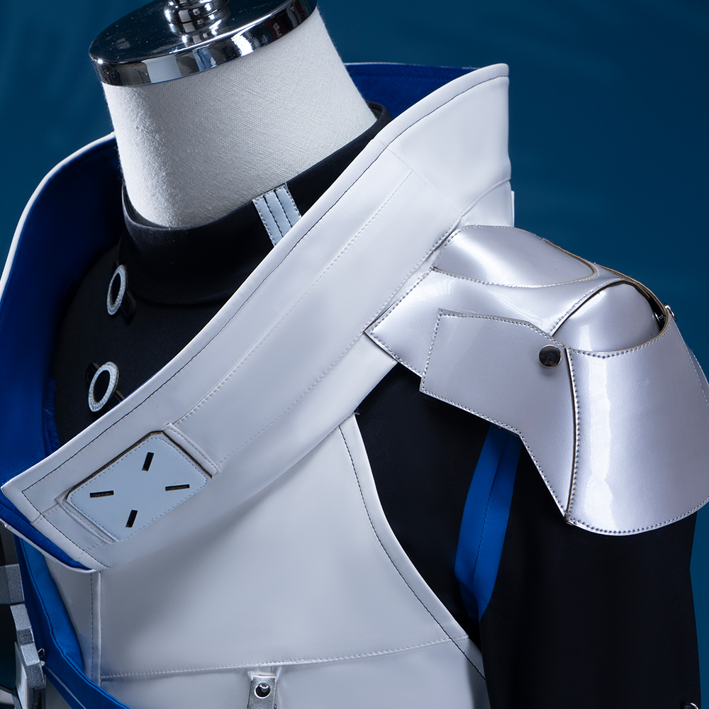 Game Honkai: Star Rail Alan Cosplay Costume Full Set Stretch Pu Leather Blue Outfit R20230138