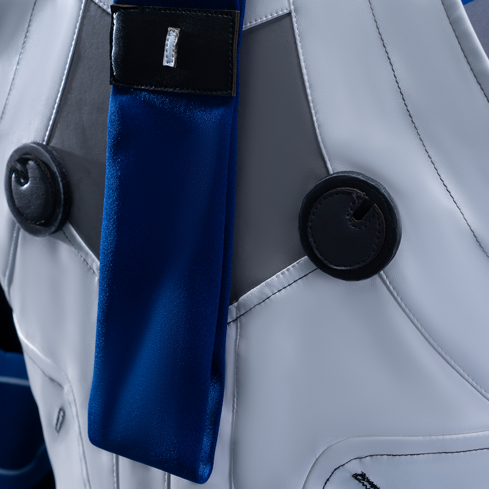 Game Honkai: Star Rail Alan Cosplay Costume Full Set Stretch Pu Leather Blue Outfit R20230138