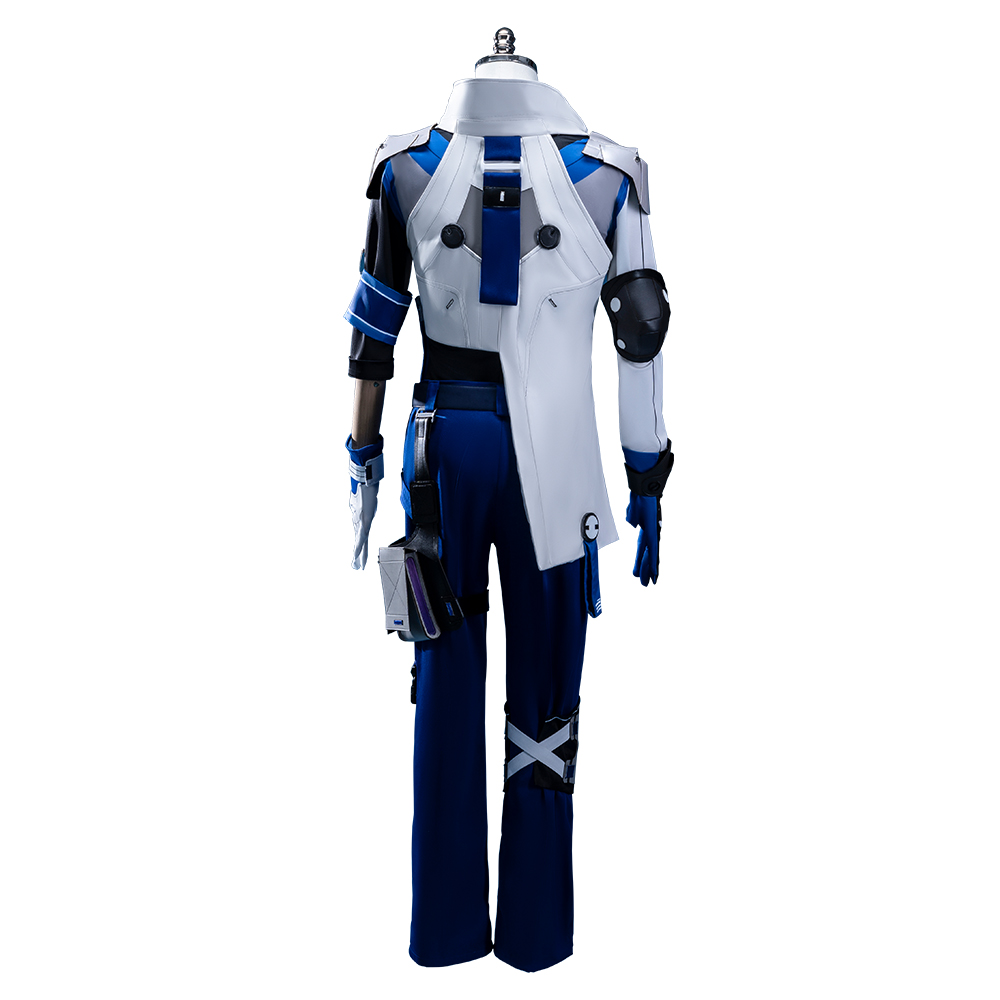 Game Honkai: Star Rail Alan Cosplay Costume Full Set Stretch Pu Leather Blue Outfit R20230138