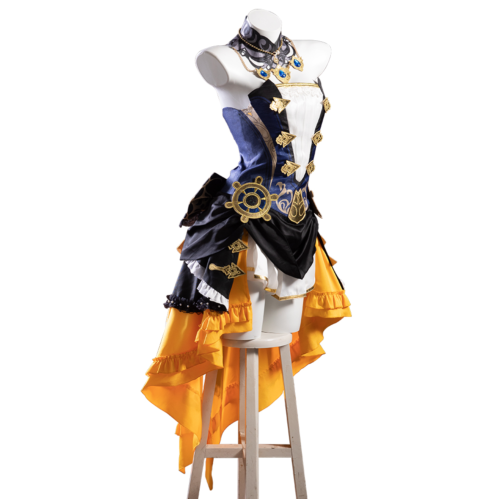 Game Genshin Impact Navia Caspar Cosplay Costume Halloween Costume Sets R20230181
