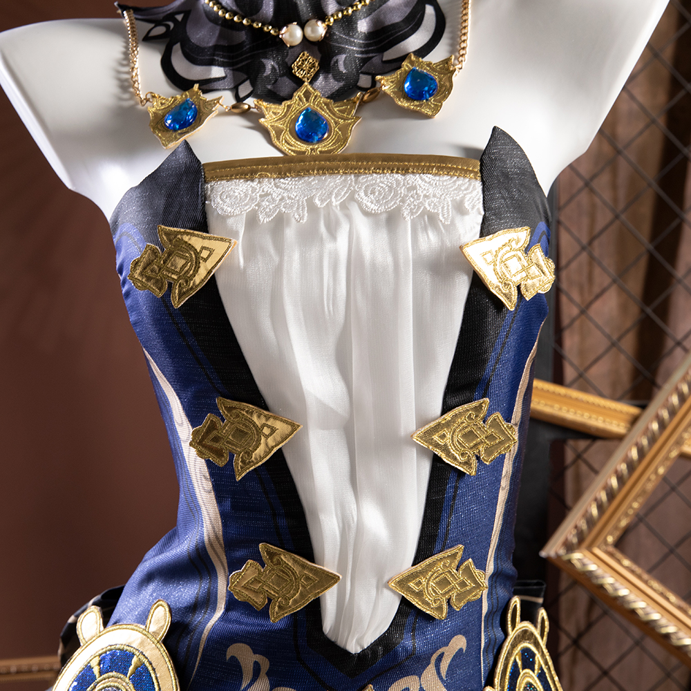 Game Genshin Impact Navia Caspar Cosplay Costume Halloween Costume Sets R20230181