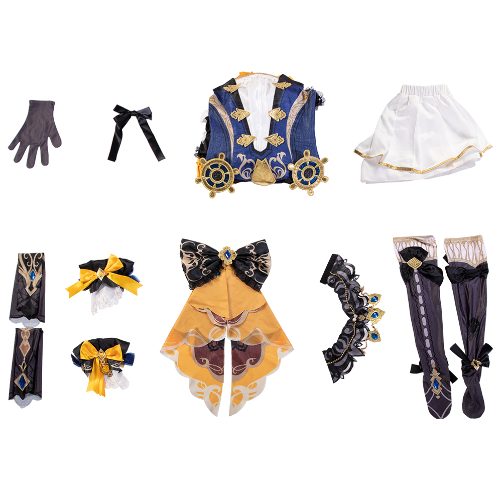 Game Genshin Impact Navia Caspar Cosplay Costume Halloween Costume Sets R20230181
