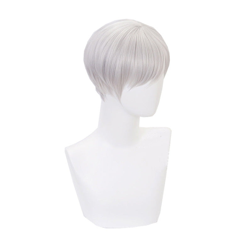 Anime The Promised Neverland Norman Short White Cosplay Wigs