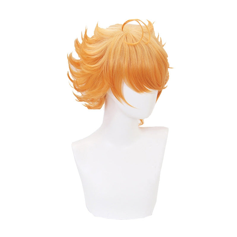 Anime The Promised Neverland Emma Short Orange Cosplay Wigs