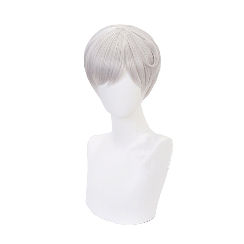 Anime The Promised Neverland Norman Short White Cosplay Wigs
