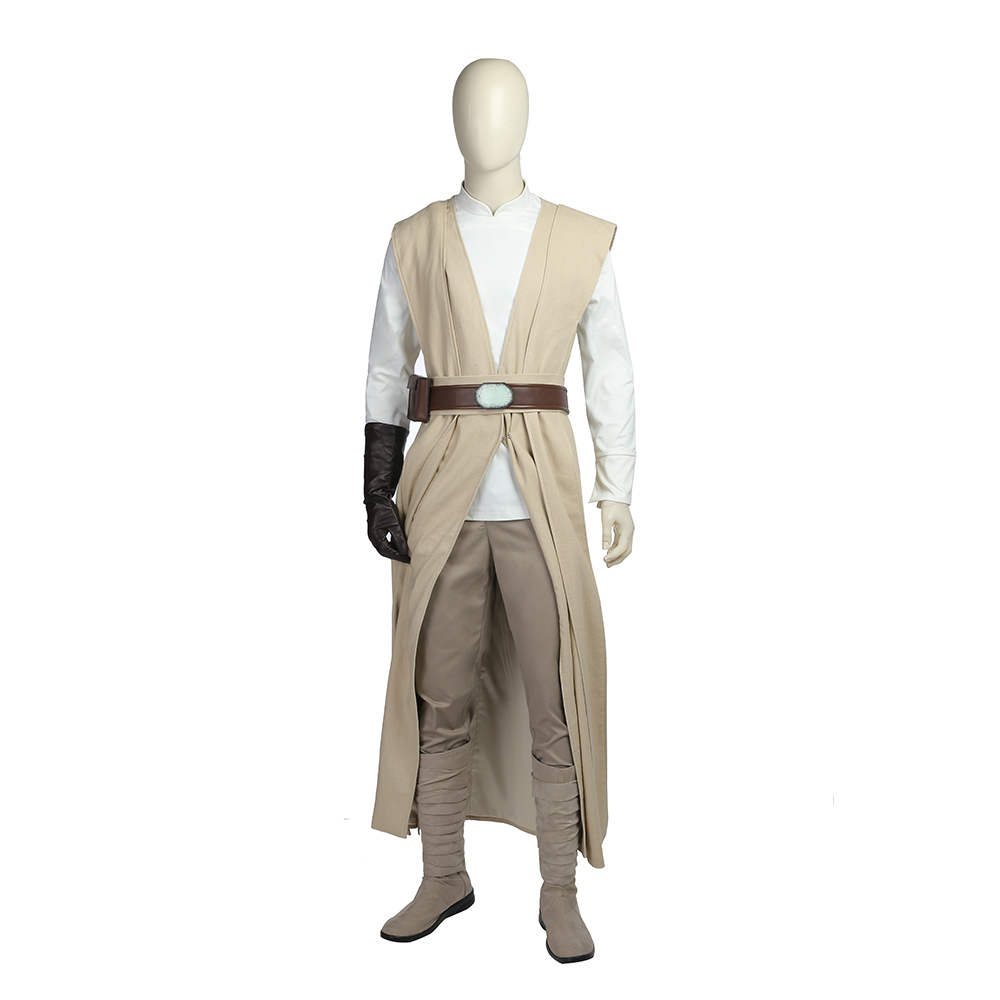 Movie Star Wars Luke Skywalker Cosplay Party Dress Set Halloween Men's Costume Outfits Full Set M20170166