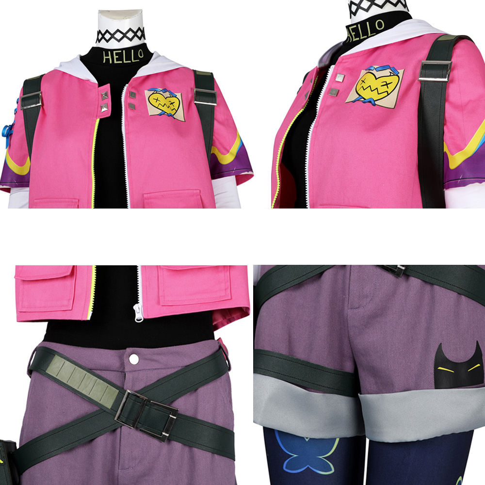 VALORANT CLOVE Pink Cosplay Costume With Backpack