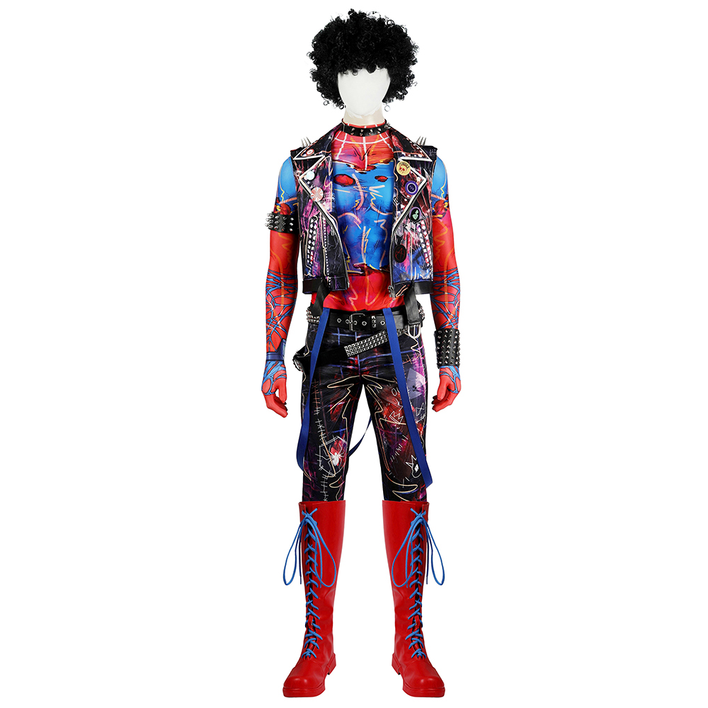 Spider-Man: Across The Spider-Verse Spider-Punk Hobart 'Hobie' Brown  Cosplay Costume Halloween Costume Sets DC Movie 5200