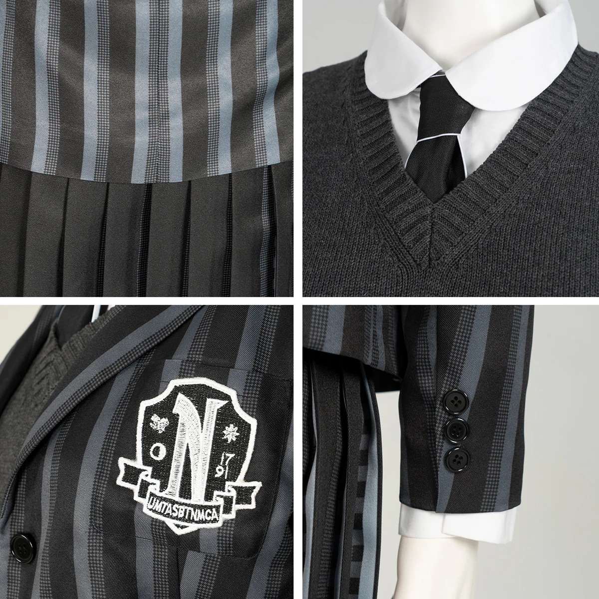 The Addams Family 2022 Wednesday Wednesday Addams School Uniform Cosplay Costume