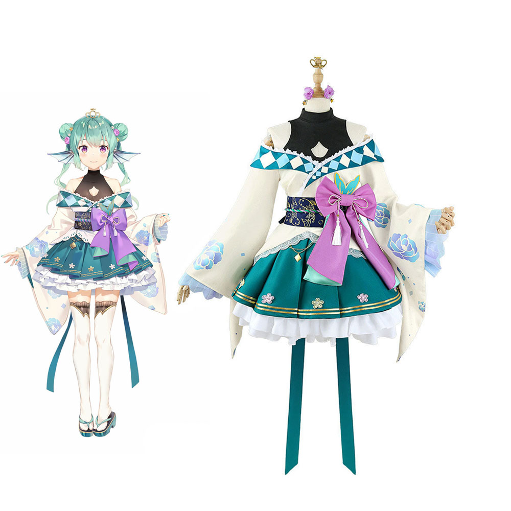 Anime Virtual YouTuber Nijisanji LazuLight January 2022 Finana Ryugu Cosplay Costume